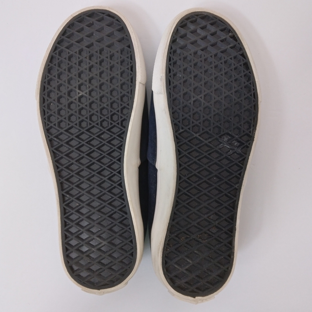 EUC Unisex Blue Sueded Velvet Vans Men's 4.5 Women's 6.5 - Picture 7 of 8